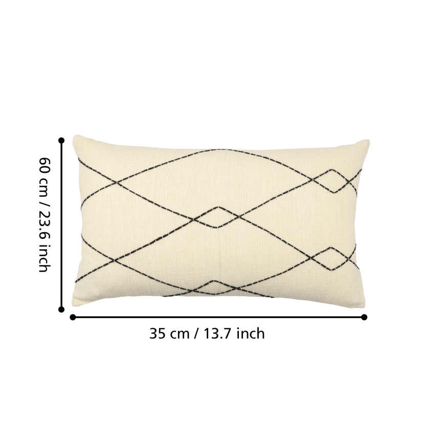 Eglo 420042 - Dekorativni jastuk CHEVERY 35x60 cm bež/crna