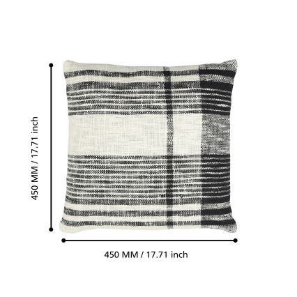 Eglo 420061 - Dekorativni jastuk CHEVERY 45x45 cm krem/crna