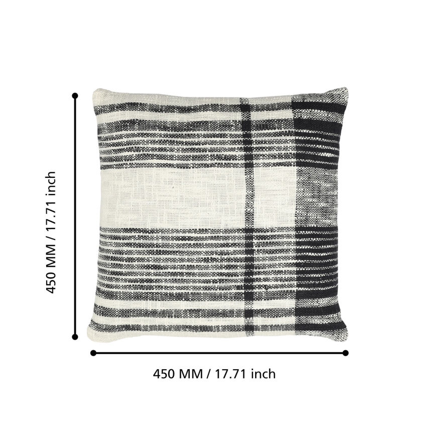 Eglo 420061 - Dekorativni jastuk CHEVERY 45x45 cm krem/crna