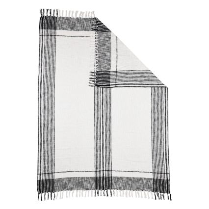 Eglo 420063 - Prekrivač za krevet CHEVERY 170x130 cm bijelo/sivi
