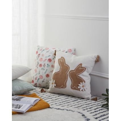 Eglo 420097 - Dekorativni jastuk CHEVERY 45x45 cm bež/smeđi