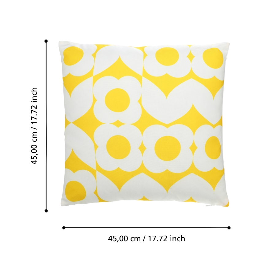 Eglo 420245 - Dekorativni jastuk TSUNAN 45x45 cm žuti