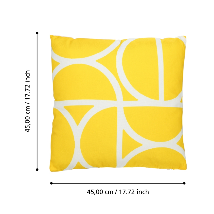 Eglo 420248 - Dekorativni jastuk TSUNAN 45x45 cm žuti