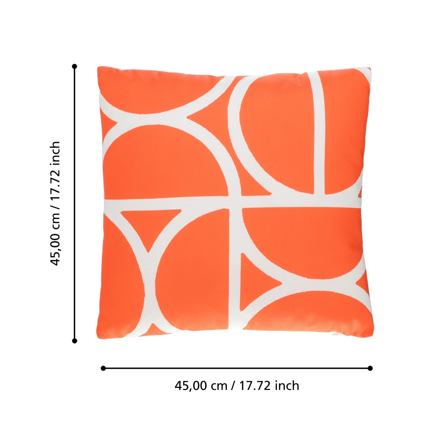 Eglo 420251 - Dekorativni jastuk TSUNAN 45x45 cm narančaste boje