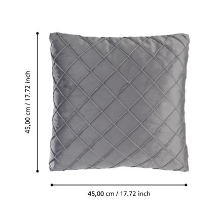 Eglo 420254 - Dekorativni jastuk SHOURA 45x45 cm sivi