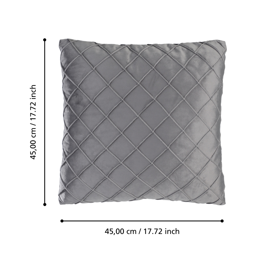 Eglo 420254 - Dekorativni jastuk SHOURA 45x45 cm sivi