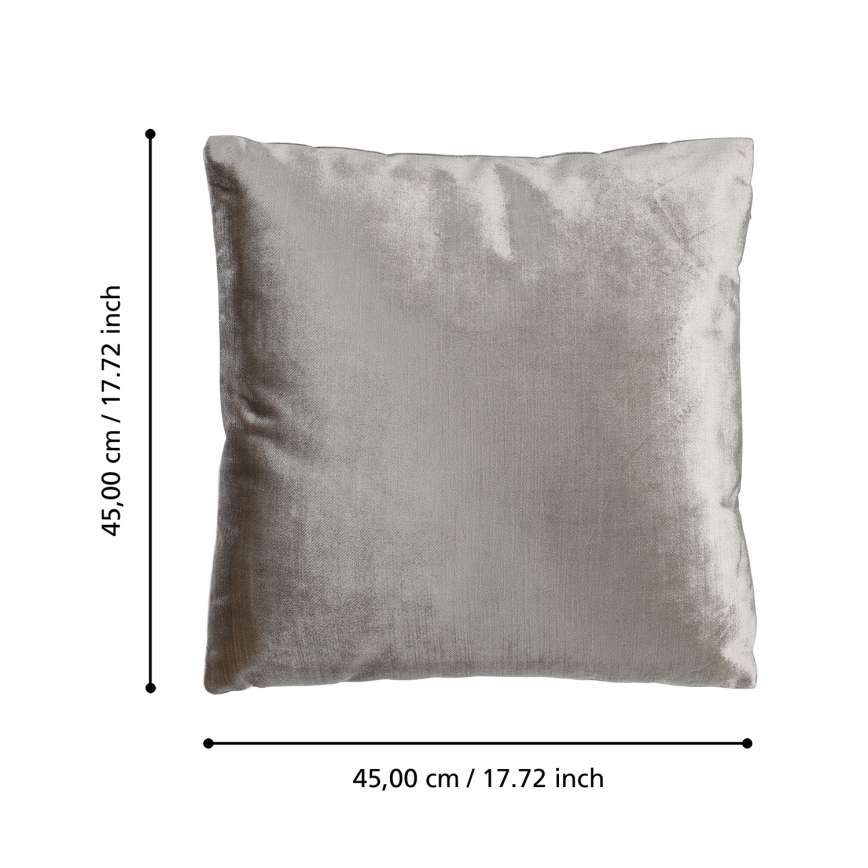 Eglo 420267 - Dekorativni jastuk SINGU 45x45 cm sivi