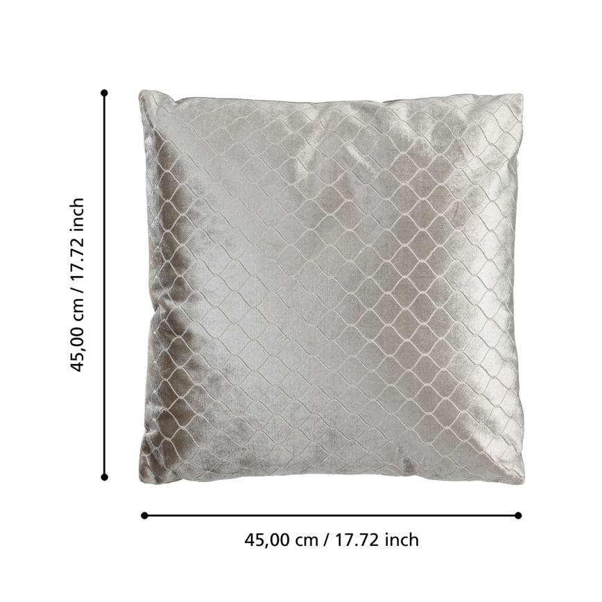 Eglo 420284 - Dekorativni jastuk SINGU 45x45 cm sivi