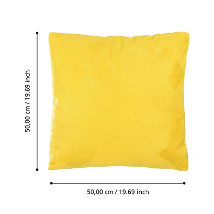 Eglo 420289 - Dekorativni jastuk BERHALA 50x50 cm žuti