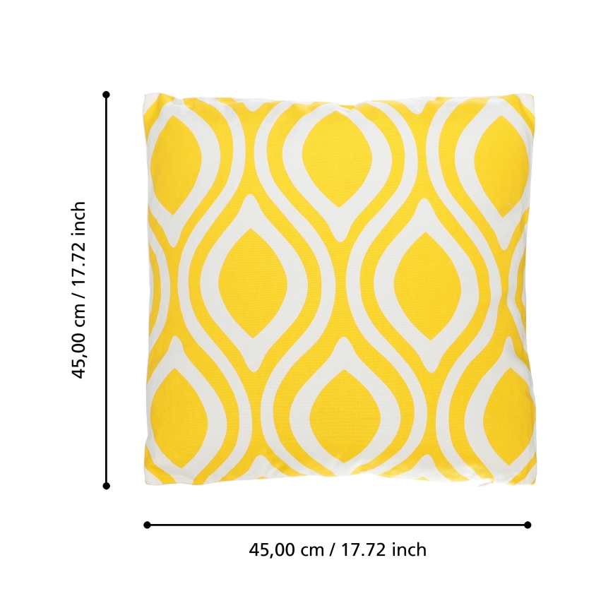Eglo 420293 - Dekorativni jastuk CHEVERY 45x45 cm žuti