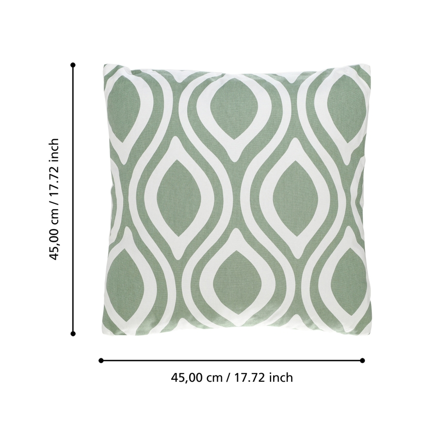 Eglo 420294 - Dekorativni jastuk CHEVERY 45x45 cm zeleni