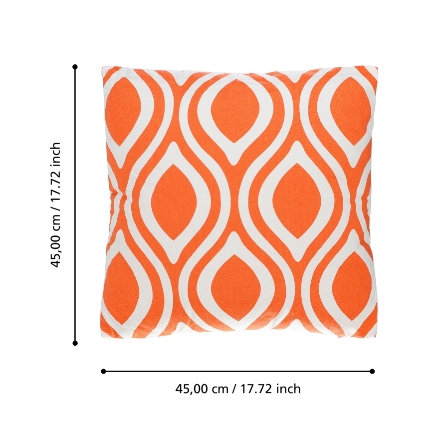 Eglo 420295 - Dekorativni jastuk CHEVERY 45x45 cm, narančaste boje