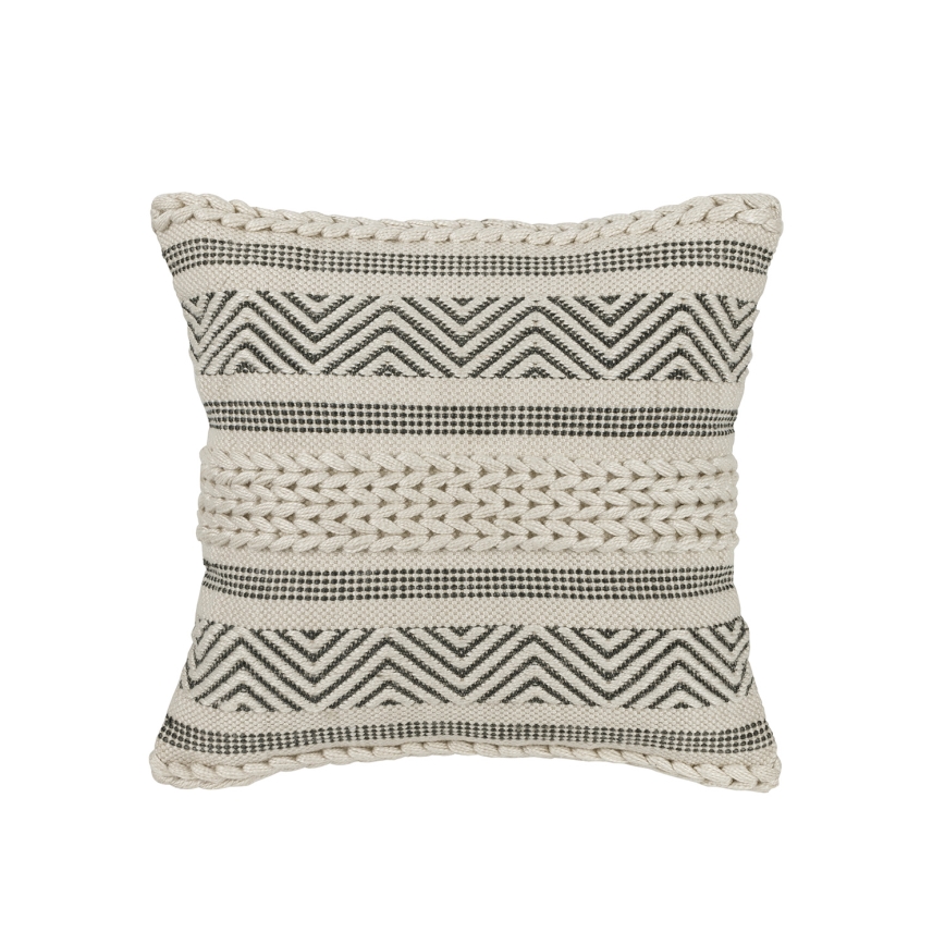 Eglo 420304 - Dekorativni jastuk MELUT 45x45 cm krem/crna