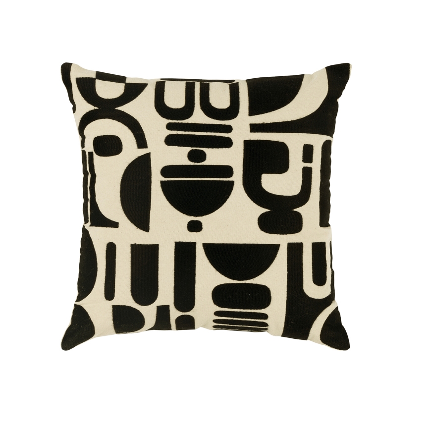 Eglo 420307 - Dekorativni jastuk CHEVERY 45x45 cm krem/crna