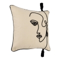Eglo 420329 - Dekorativni jastuk CHEVERY 45x45 cm krem/crna