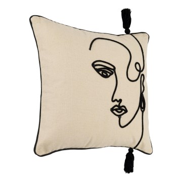 Eglo 420329 - Dekorativni jastuk CHEVERY 45x45 cm krem/crna