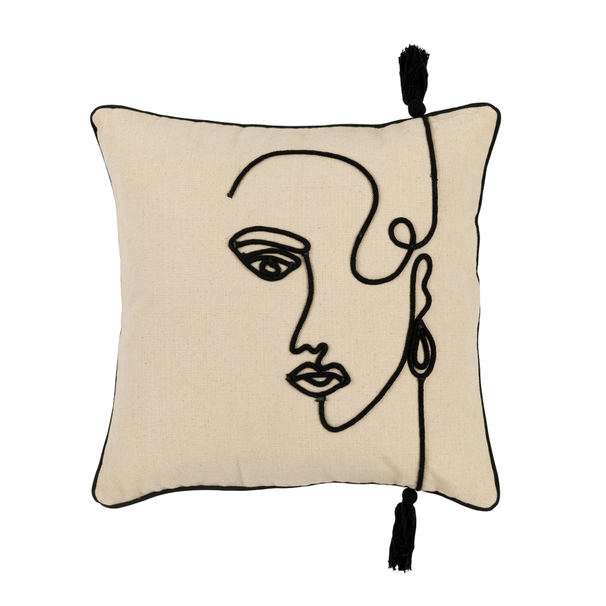 Eglo 420329 - Dekorativni jastuk CHEVERY 45x45 cm krem/crna