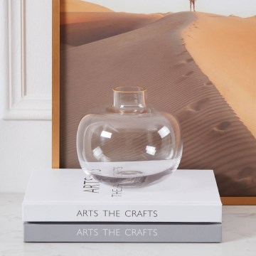 Eglo 421214 - Staklena vaza SIRANANA 11,8x13 cm prozirna/zlatna