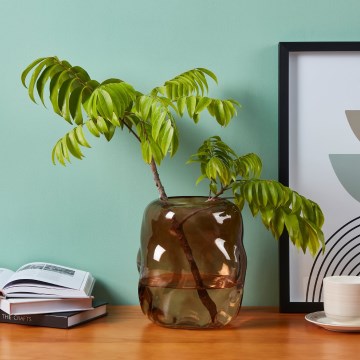 Eglo 421238 - Staklena vaza MAROSAVA 23x20 cm smeđa/zadimljena