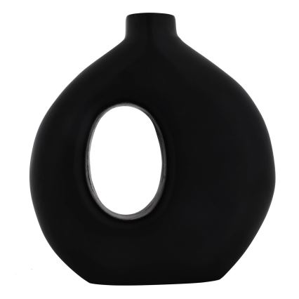Eglo - Drvena vaza 16,5x18 cm crna