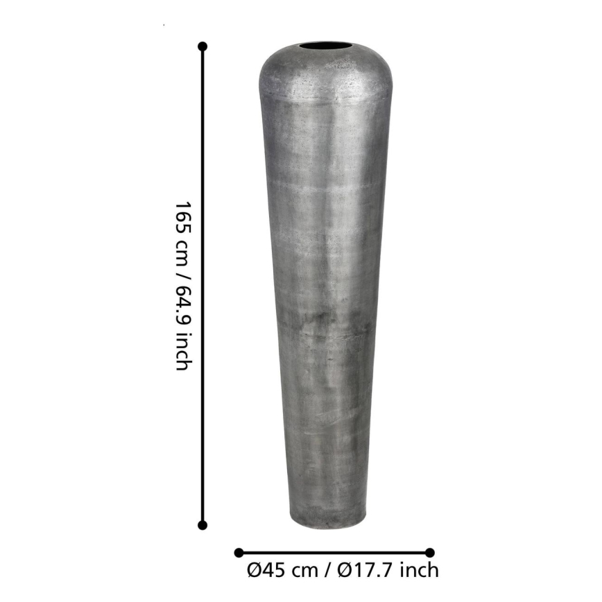 Eglo 421333 - Metalna vaza MIYAZAKI 165x45 cm siva