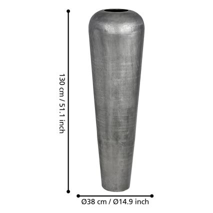 Eglo 421334 - Metalna vaza MIYAZAKI 130x38 cm siva