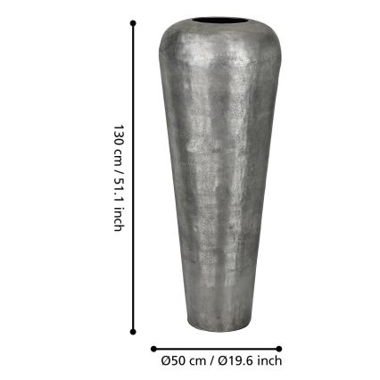 Eglo 421335 - Metalna vaza MIYAZAKI 130x50 cm siva