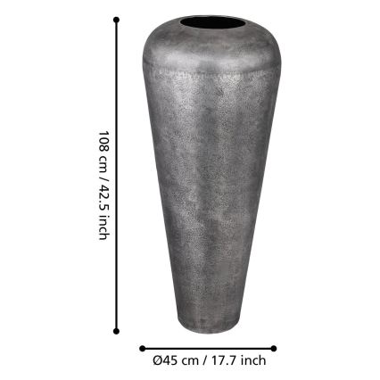 Eglo 421336 - Metalna vaza MIYAZAKI 108x45 cm siva
