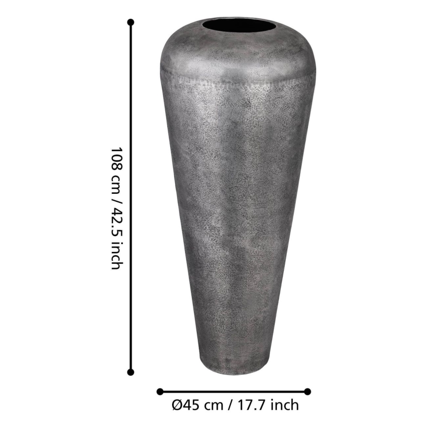 Eglo 421336 - Metalna vaza MIYAZAKI 108x45 cm siva