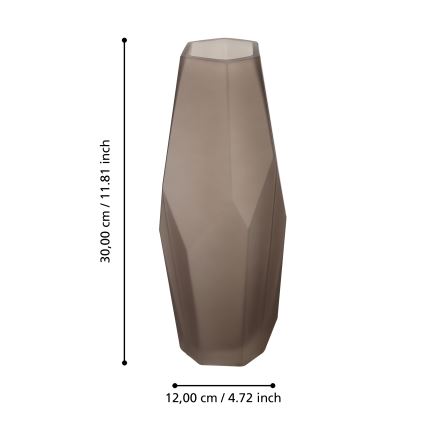 Eglo 421345 - Staklena vaza CLONONY 30x12 cm smeđa