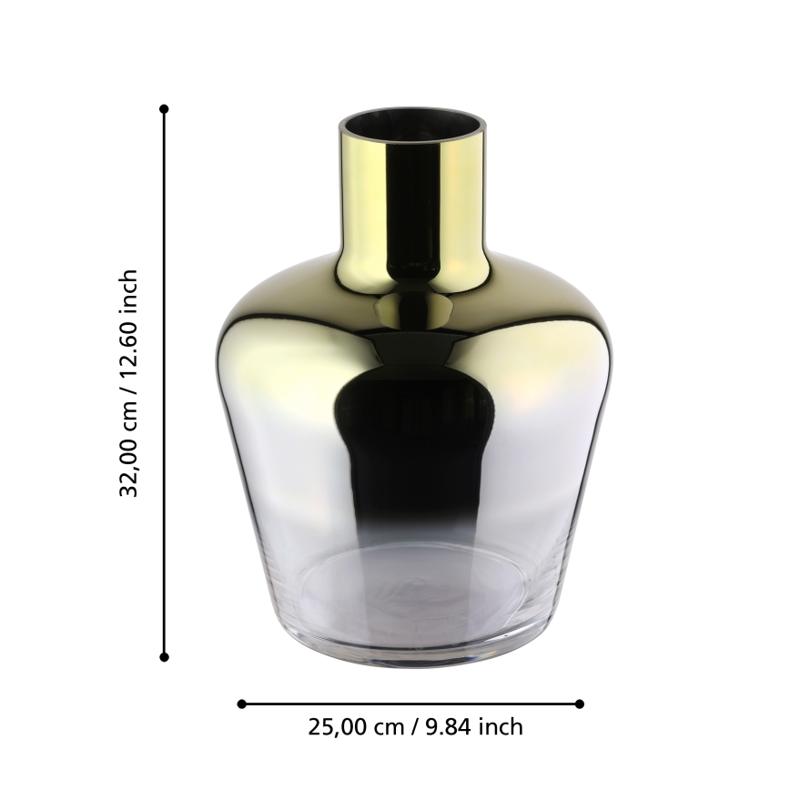 Eglo 421368 - Staklena vaza SAMUNTAI 32x25 cm zlatna
