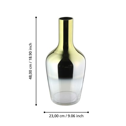 Eglo 421372 - Staklena vaza SAMUNTAI 48x23 cm zlatna