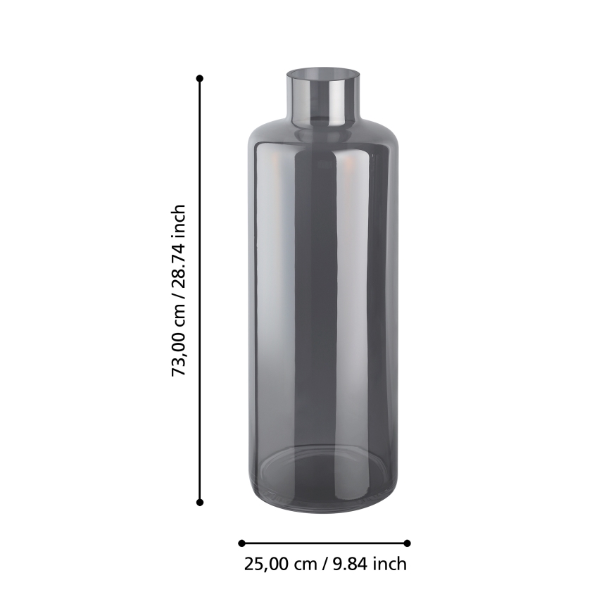 Eglo 421381 - Staklena vaza NABAS 73x25 cm crna/dimljena