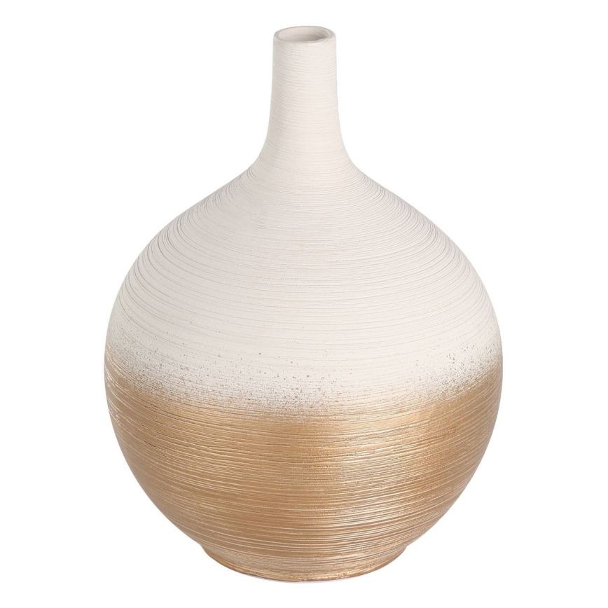 Eglo - Keramička vaza 22x16 cm bijela/zlatna