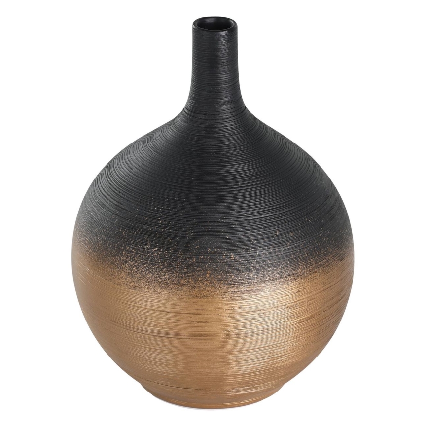 Eglo - Keramička vaza 22x16 cm crna/zlatna
