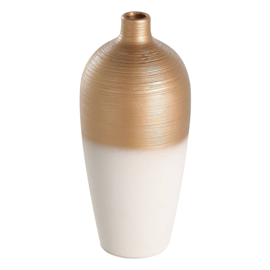 Eglo - Keramička vaza 28x15 cm bijela/zlatna