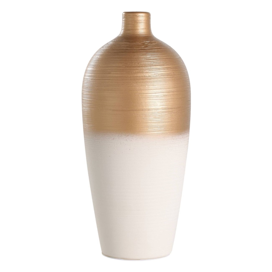 Eglo - Keramička vaza 28x15 cm bijela/zlatna