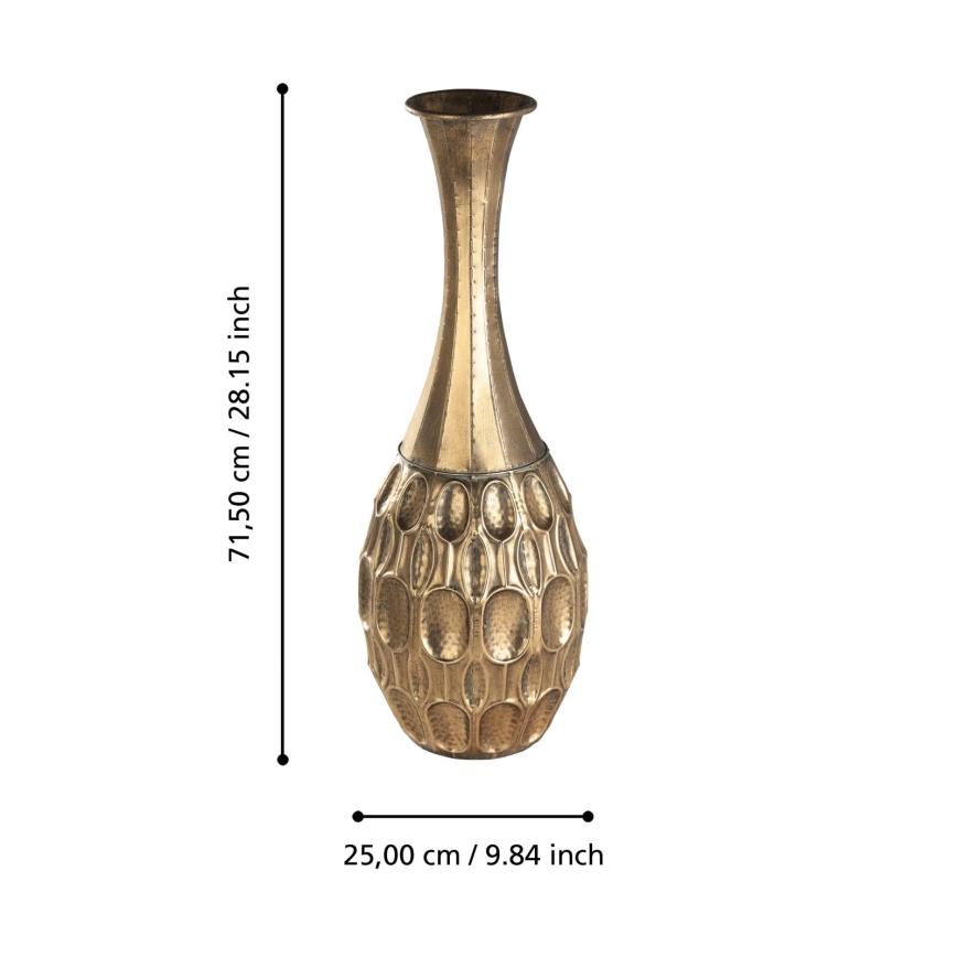 Eglo 421633 - Metalna vaza LENGGENG 71,5x25 cm zlatna