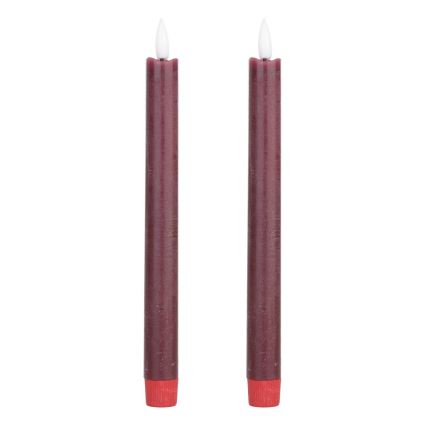 Eglo - SET 2x LED Svijeća LED/1xAAA 24,5 cm crvena