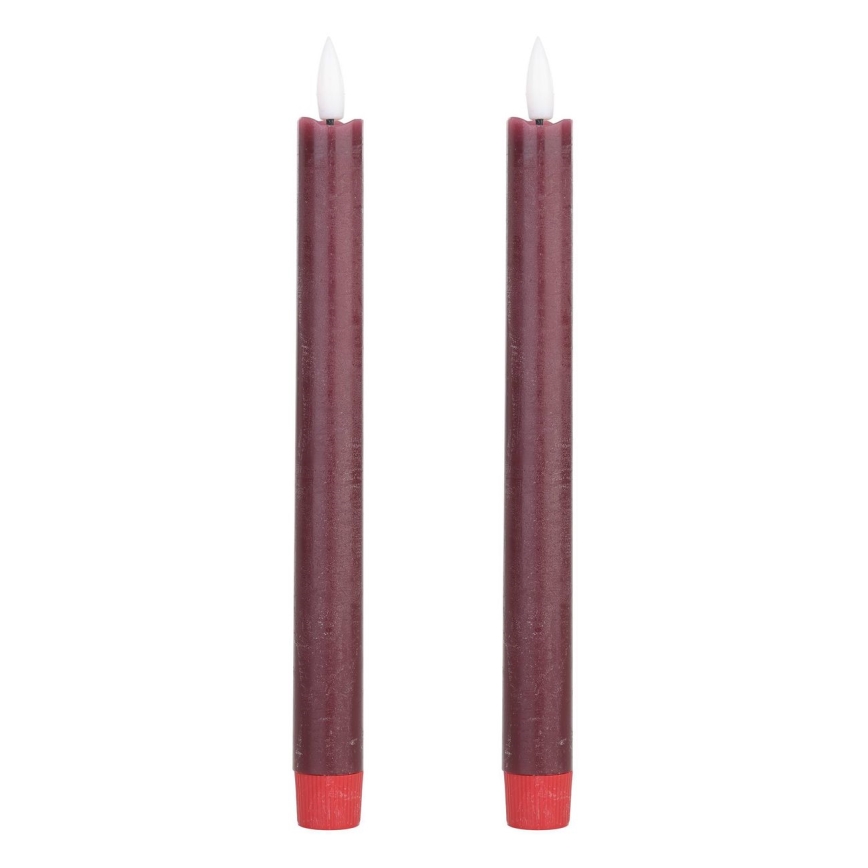 Eglo - SET 2x LED Svijeća LED/1xAAA 24,5 cm crvena