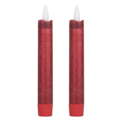Eglo - SET 2x LED Svijeća LED/1xAAA 15 cm crvena