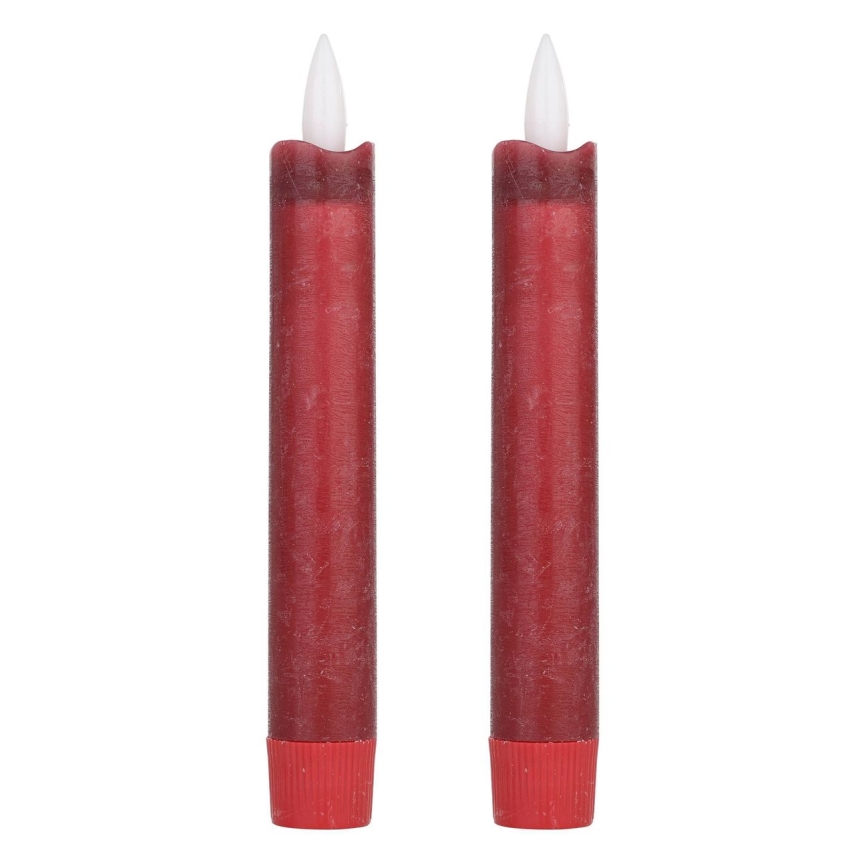 Eglo - SET 2x LED Svijeća LED/1xAAA 15 cm crvena