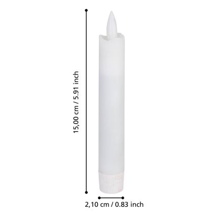 Eglo - SET 2x LED Svijeća LED/1xAAA 15 cm bijela
