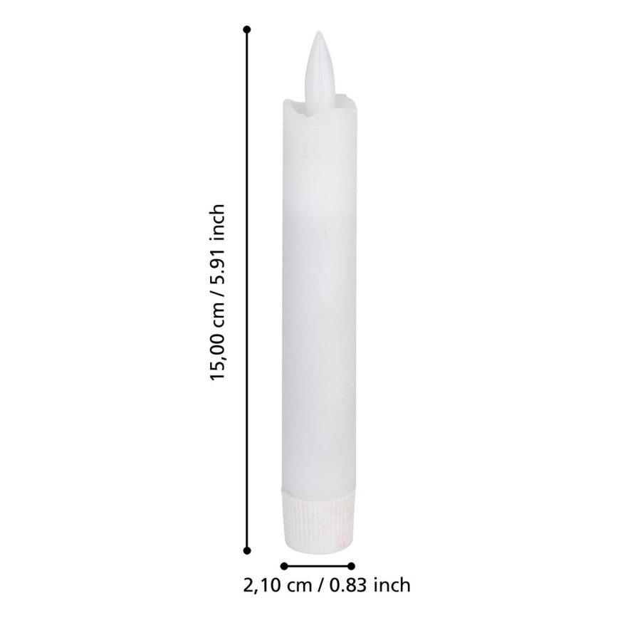 Eglo - SET 2x LED Svijeća LED/1xAAA 15 cm bijela