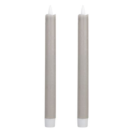 Eglo - SET 2x LED Svijeća LED/1xAAA 24,5 cm siva