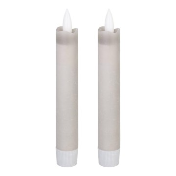 Eglo 422223 - SET 2x LED Svijeća ANTANABE LED/1xAAA 15 cm siva