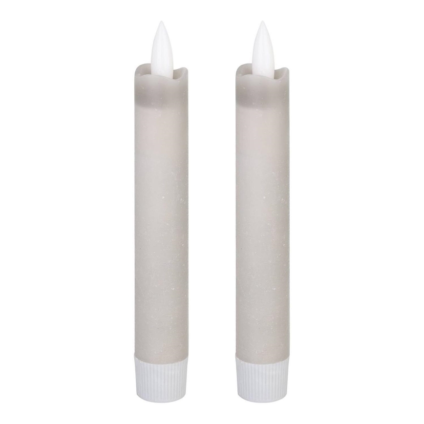 Eglo 422223 - SET 2x LED Svijeća ANTANABE LED/1xAAA 15 cm siva