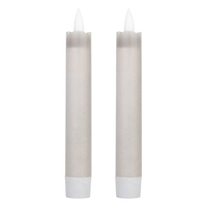 Eglo 422223 - SET 2x LED Svijeća ANTANABE LED/1xAAA 15 cm siva