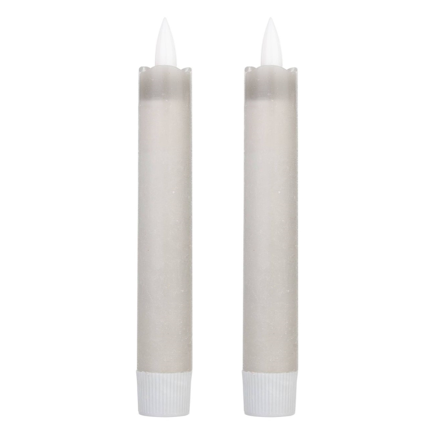 Eglo 422223 - SET 2x LED Svijeća ANTANABE LED/1xAAA 15 cm siva