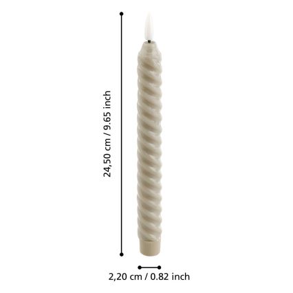 Eglo - SET 2x LED Svijeća LED/1xAAA 24,5 cm bež